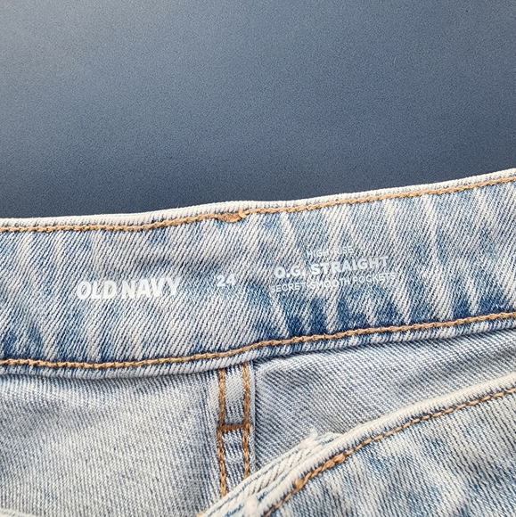 Old Navy Distressed Jeans Pants 👖 O.G. Straight Ankle High-rise - Picture 4 of 14